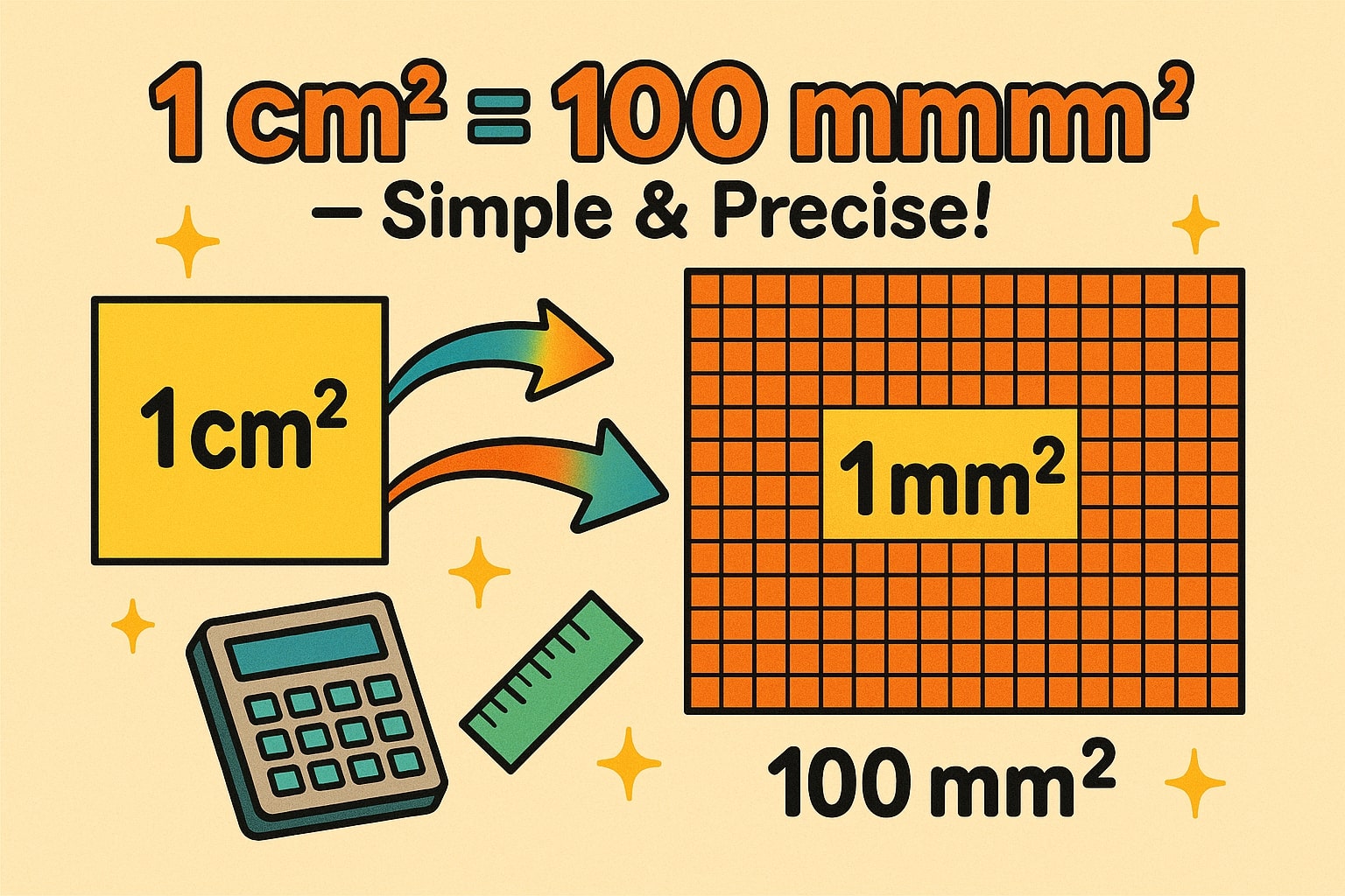 Square Centimeters to Square Millimeters Converter