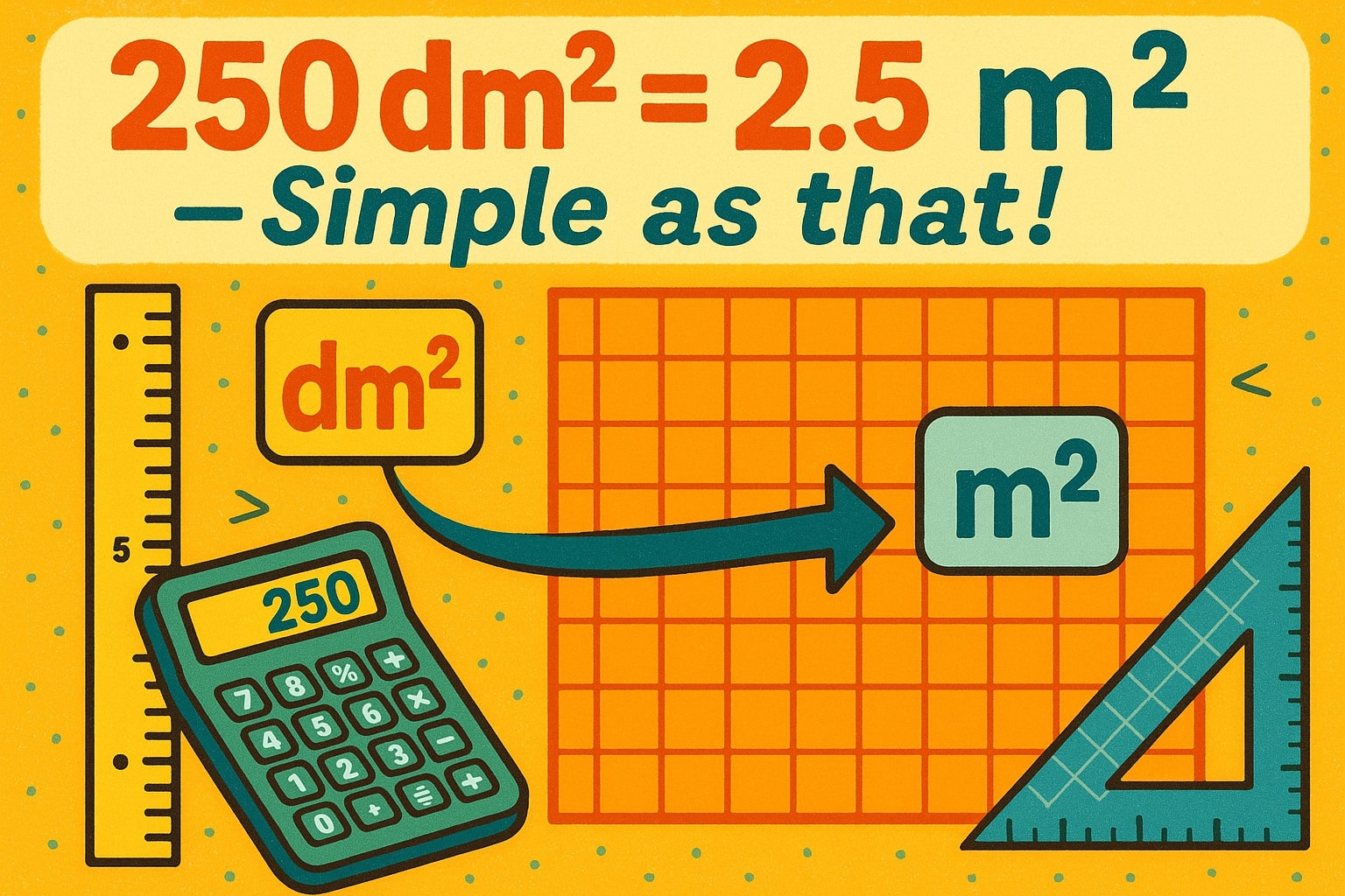 Square Decimeters To Square Meters Converter