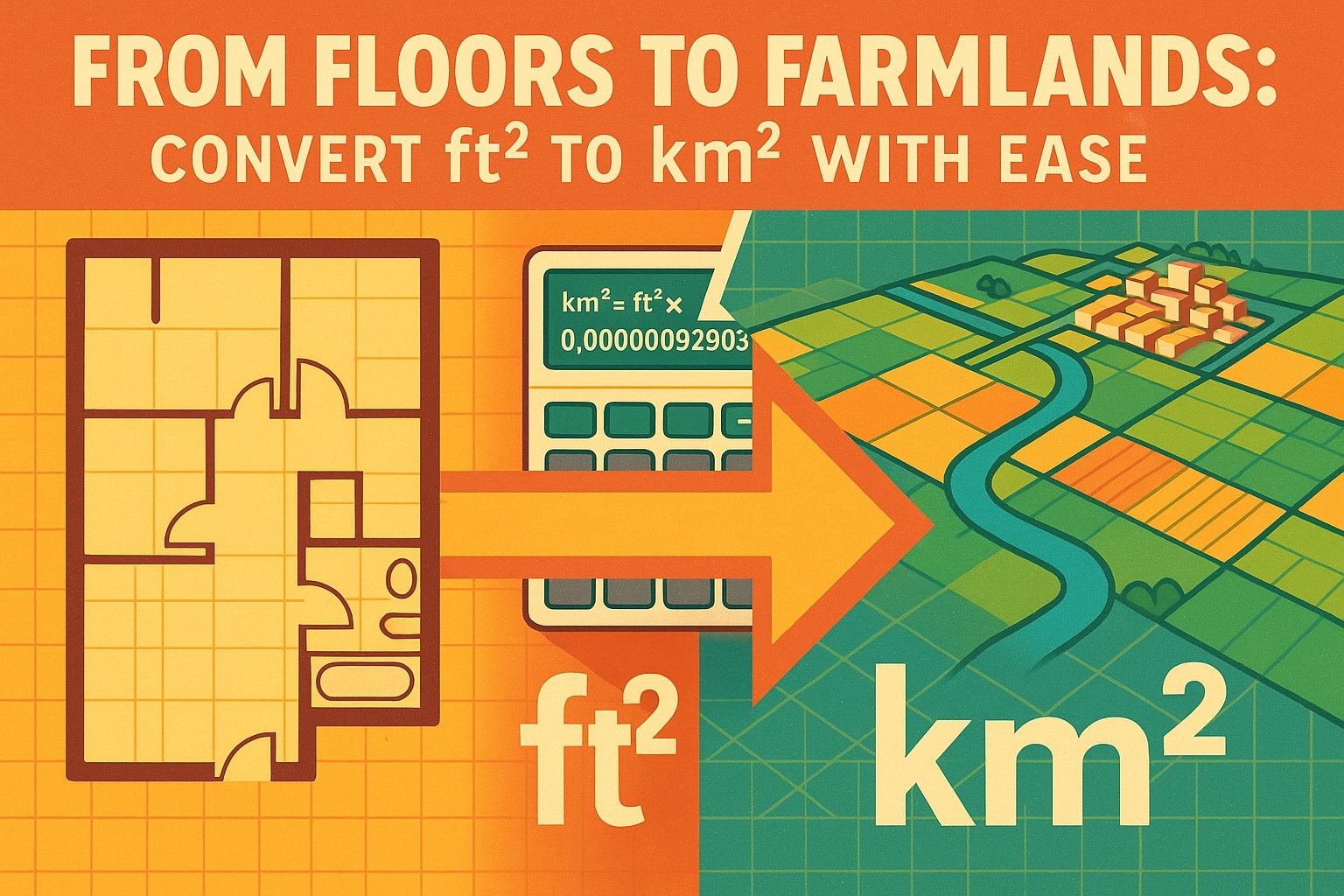 Square Feet To Square Kilometers Converter