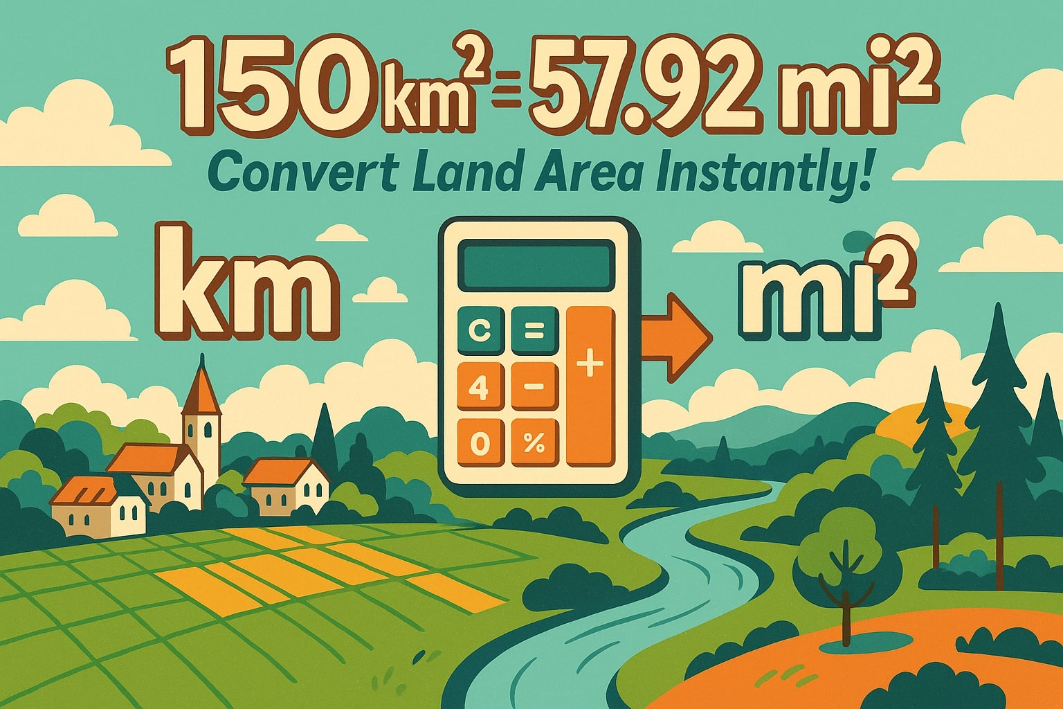 Square Kilometers to Square Miles Converter