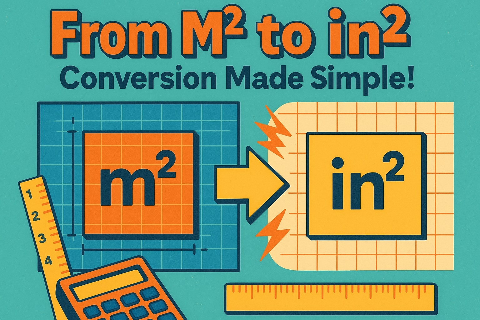 Square Meters to Square Inches Converter