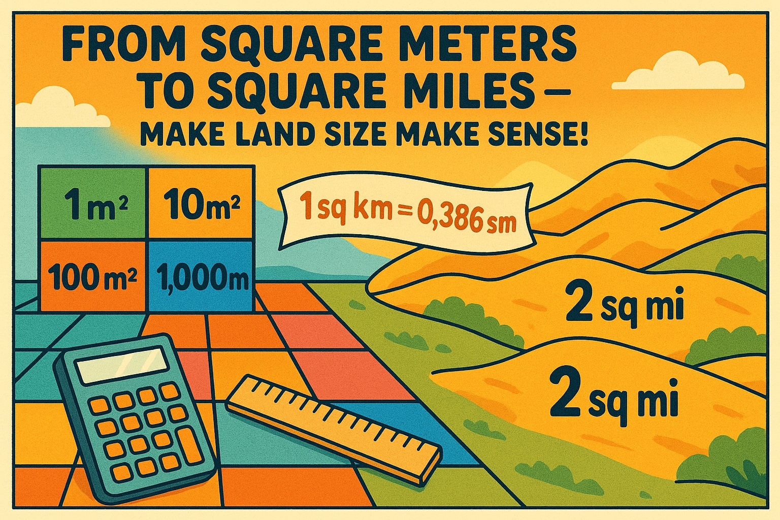 Square Meters to Square Miles Converter