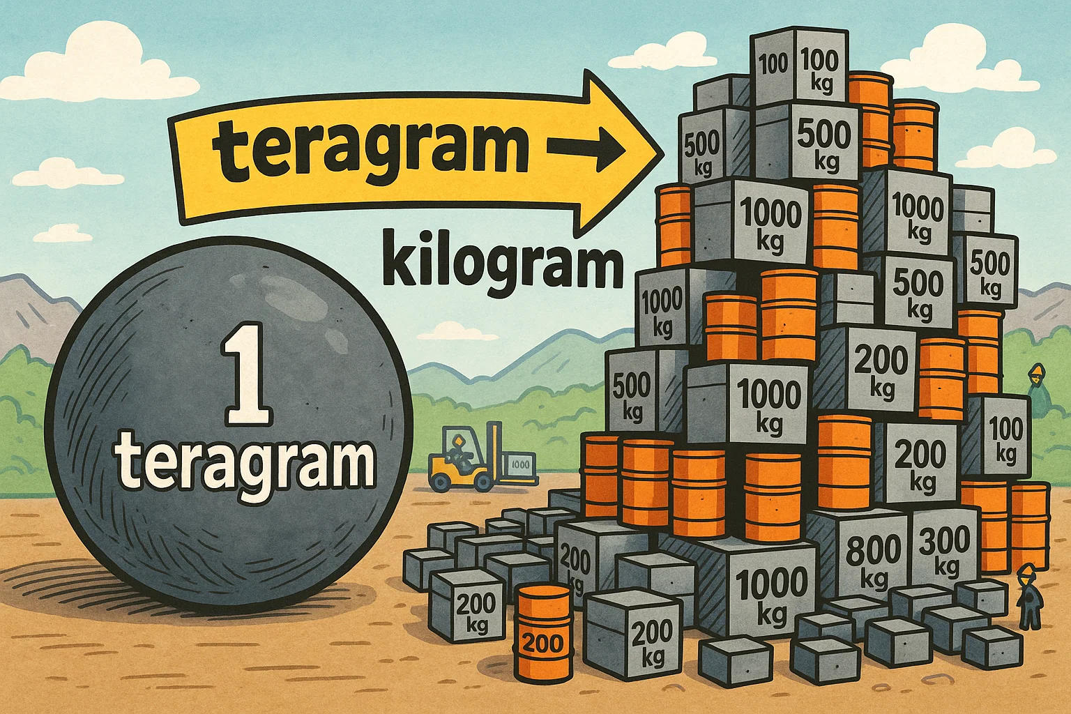 Teragrams To Kilograms Converter