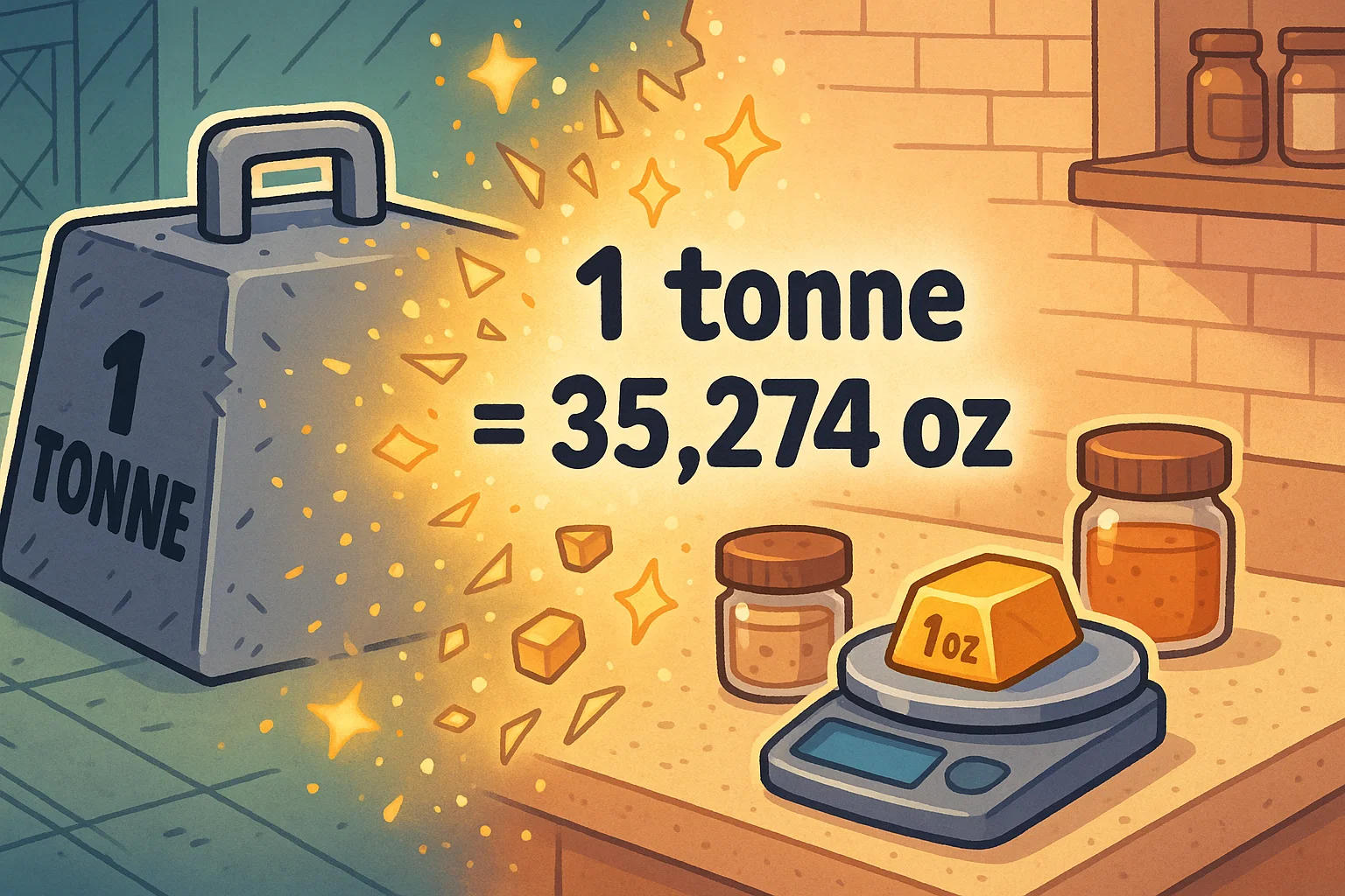 Tonnes To Ounces Converter